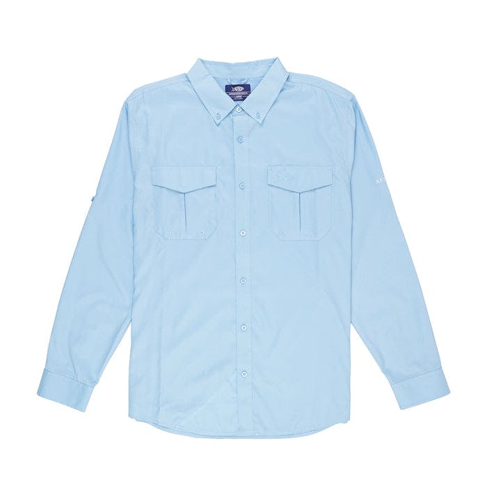 Rangle LS Vented Fishing Shirt - Color Airy Blue - View 1